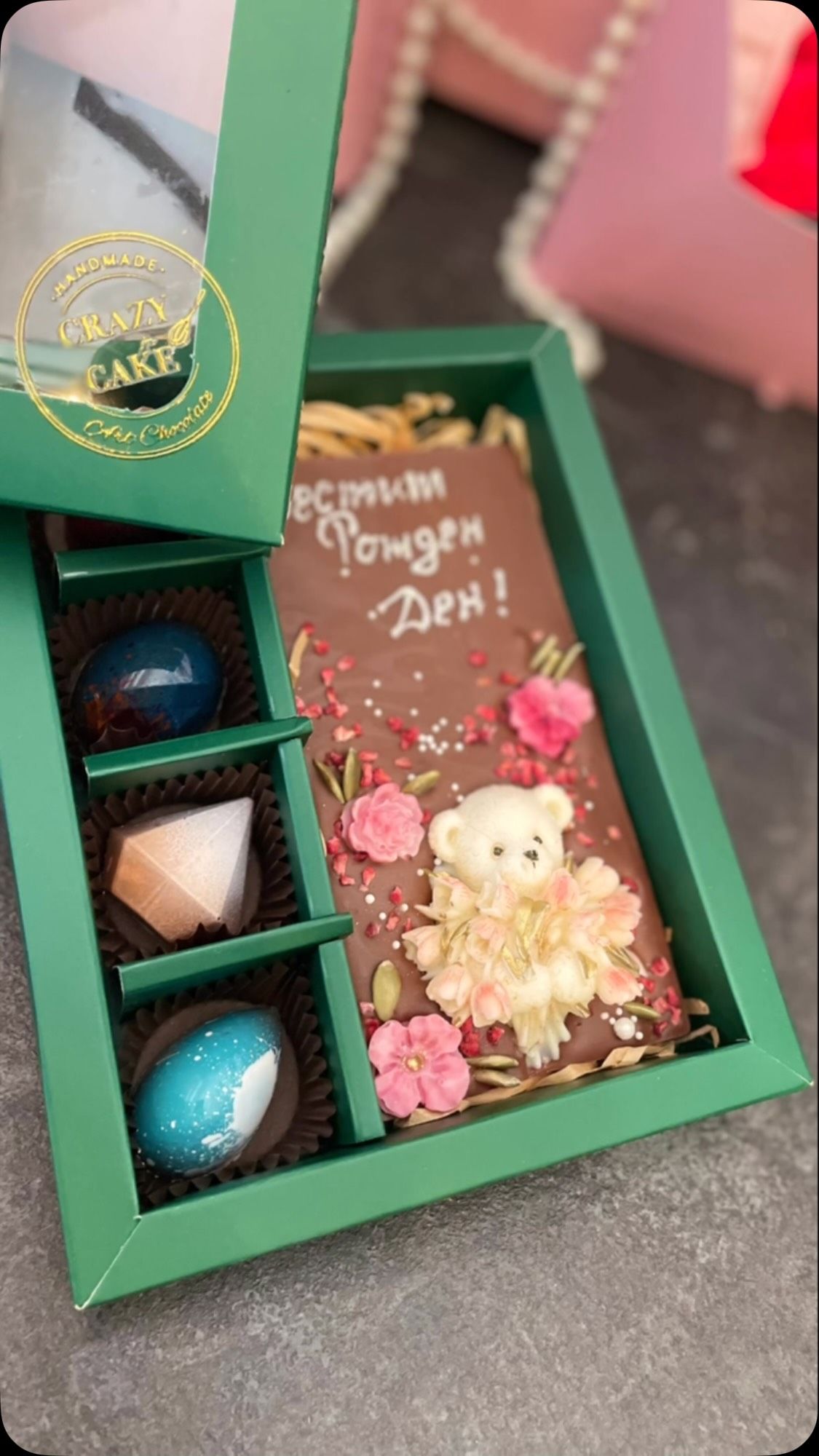 Handmade bonbons and chocolate in the atelier
